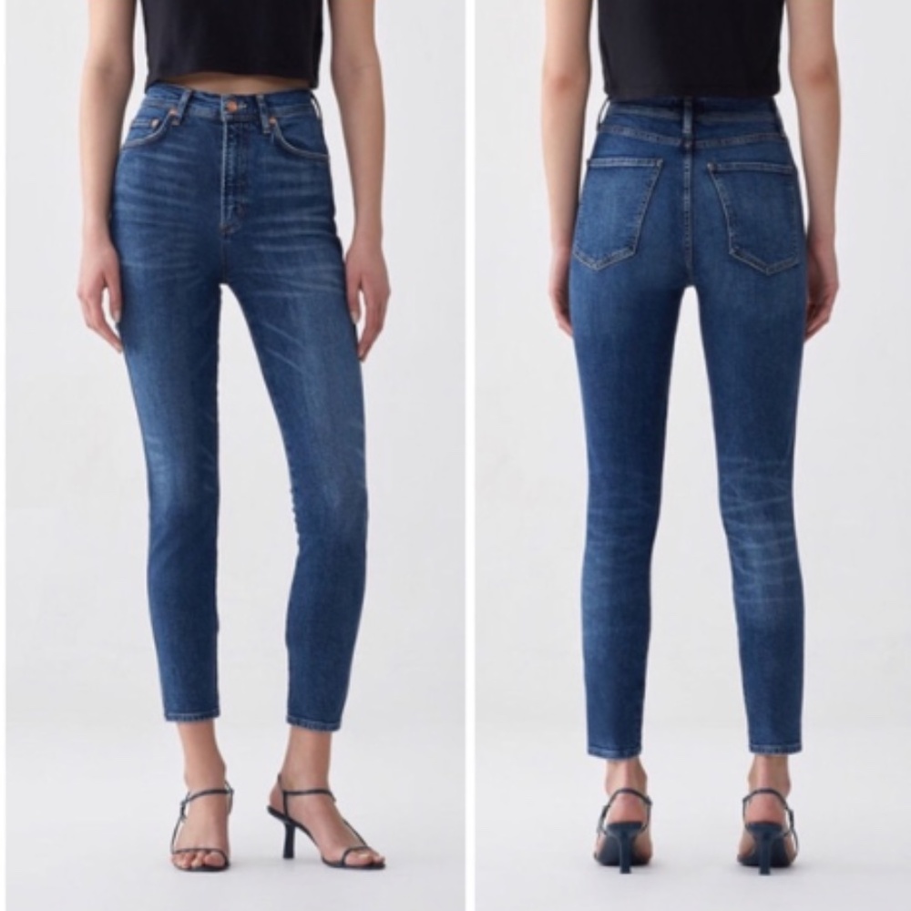 AGOLDE High Rise Blue Mom Jeans